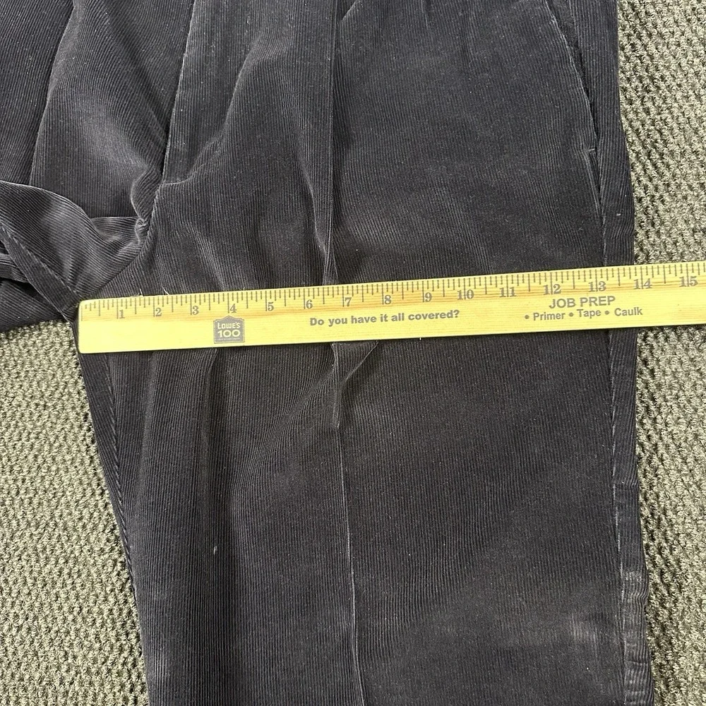 Y2K Dockers Corduroy Pants Men's 36x29 Navy Relaxed Fit Pleated Wide Wale Cuffed